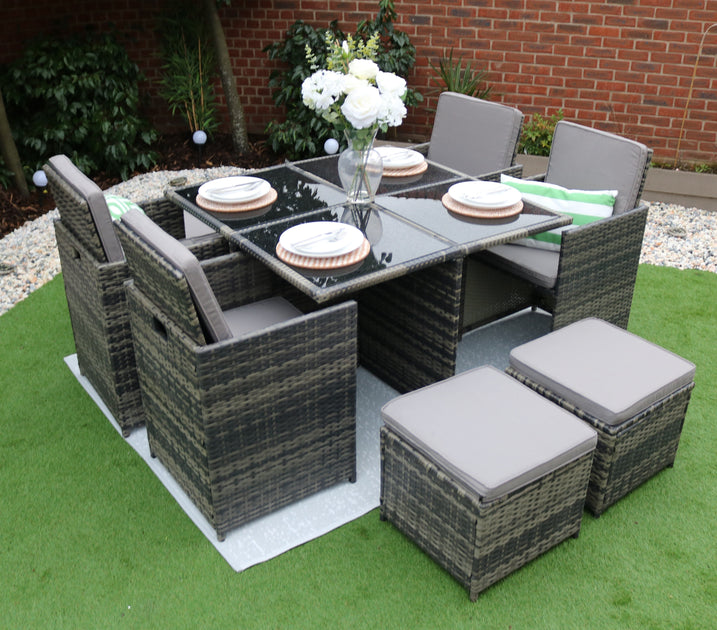 Rattan cube garden store furniture the range