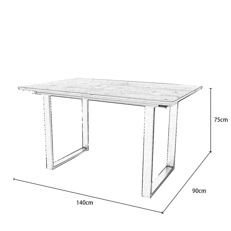 Belluno 4 Seater 180cm Extending Dining Table And Boucle Chair Set