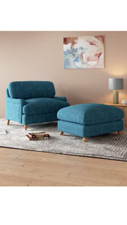 Bunburry Leisure Chair Upholstered Armchair With Ottoman