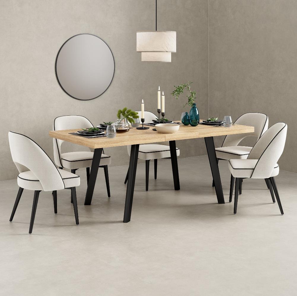 Belluno 4-6 Seater Oak 190CM Extending Dining Table