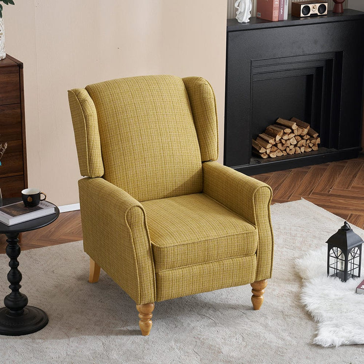 Ascot Velvet Pushback Recliner Chair