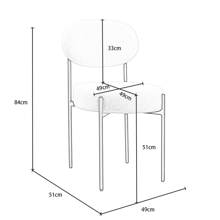 Belluno 180cm Extending Dining Table Set With 4 Boucle Chairs