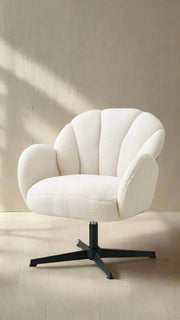 Molly Boucle Swivel Chair Armchair