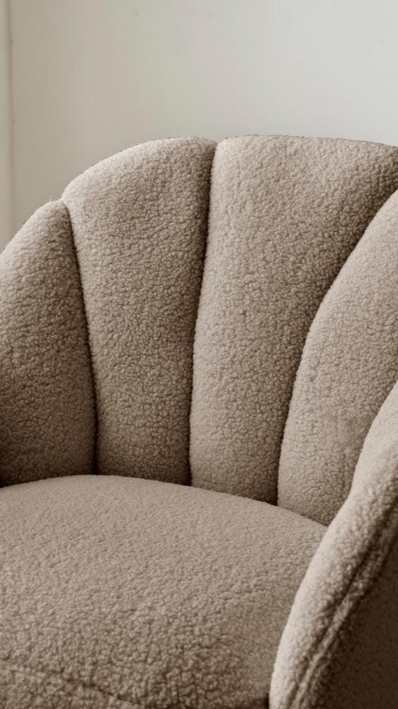 Molly Boucle Swivel Chair Armchair