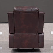 PU Leather Brown Manual Recliner 2 Seater Sofa / Armchair Set