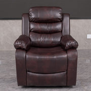 PU Leather Brown Manual Recliner 2 Seater Sofa / Armchair Set