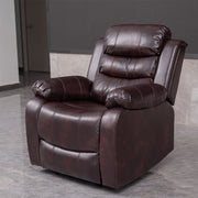 PU Leather Brown Manual Recliner 2 Seater Sofa / Armchair Set