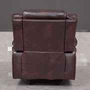 PU Leather Brown Manual Recliner Sofa / Armchair set