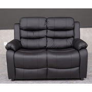 PU Fixed Black 2 Seater Sofa /3 Seater Sofa Set