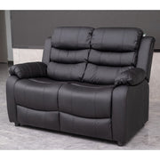 PU Fixed Black 2 Seater Sofa /3 Seater Sofa Set