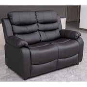 PU Fixed Black 2 Seater Sofa /3 Seater Sofa Set