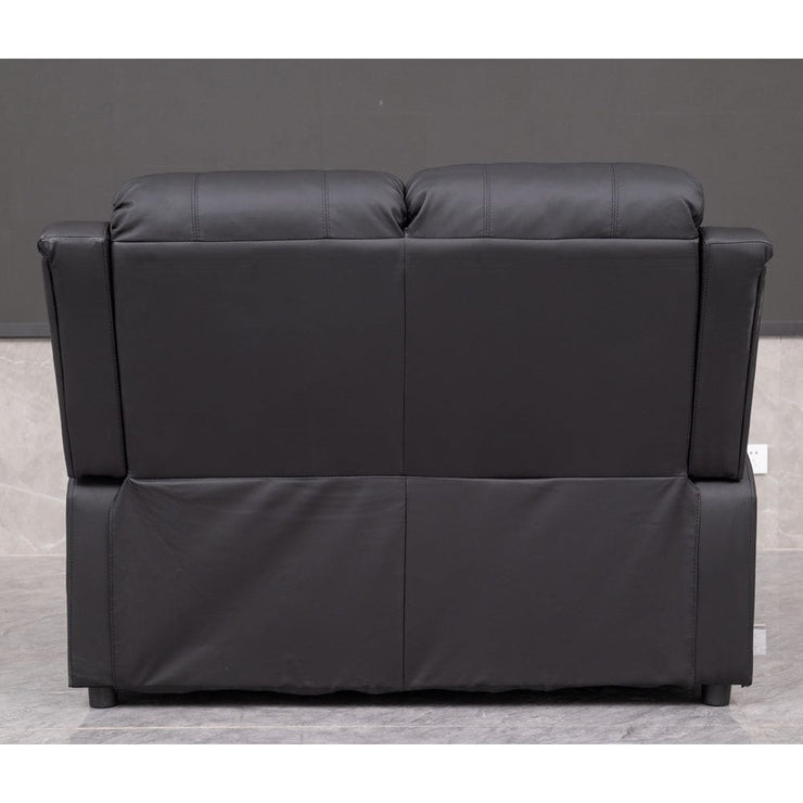 PU Fixed Black 2 Seater Sofa /3 Seater Sofa Set