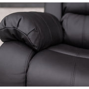 PU Fixed Black 2 Seater Sofa /3 Seater Sofa Set