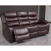 Brown PU Leather Manual Recliner 2 Seater Sofa/3 Seater Sofa / Armchair Set