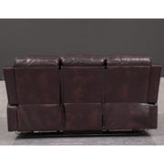 Brown PU Leather Manual Recliner 2 Seater Sofa/3 Seater Sofa / Armchair Set