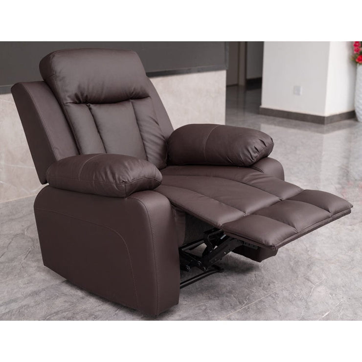 Brown PU Leather Pushback Recliner 2 Seater Sofa/3 Seater Sofa / Armchair Set