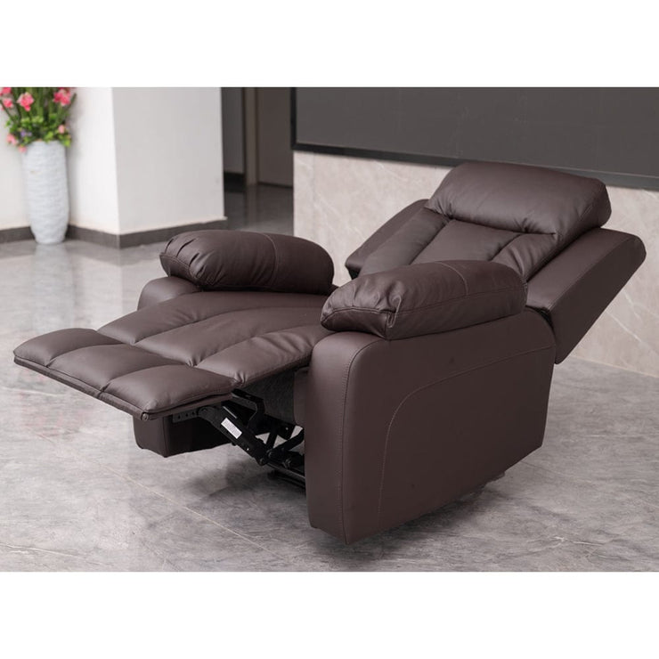 Brown PU Leather Pushback Recliner 2 Seater Sofa/3 Seater Sofa / Armchair Set