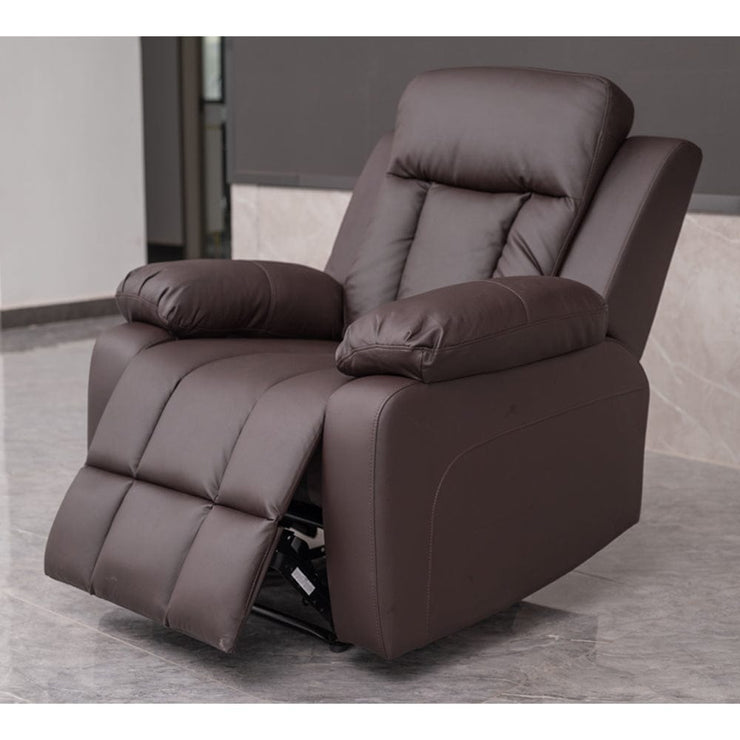 Brown PU Leather Pushback Recliner 2 Seater Sofa/3 Seater Sofa / Armchair Set