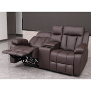 Brown PU Leather Pushback Recliner 2 Seater Sofa/3 Seater Sofa / Armchair Set