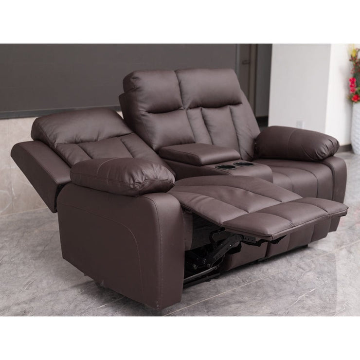 Brown PU Leather Pushback Recliner 2 Seater Sofa/3 Seater Sofa / Armchair Set