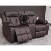 Brown PU Leather Pushback Recliner 2 Seater Sofa/3 Seater Sofa / Armchair Set