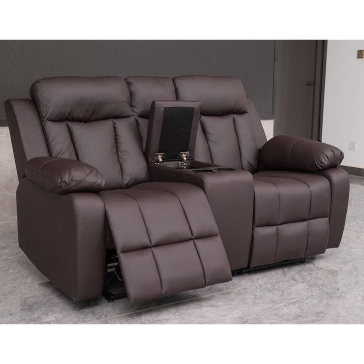 Brown PU Leather Pushback Recliner 2 Seater Sofa/3 Seater Sofa / Armchair Set