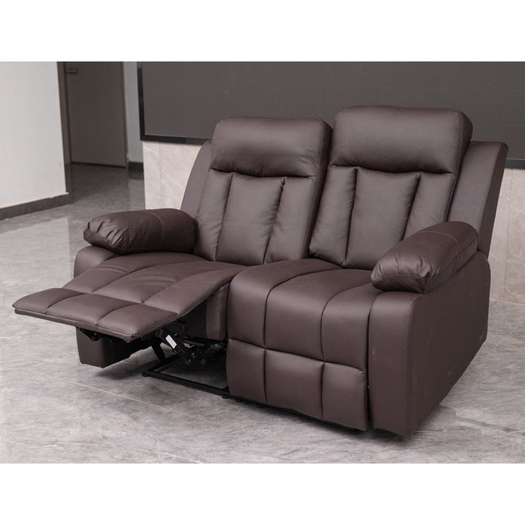 Brown PU Leather Pushback Recliner 2 Seater Sofa/3 Seater Sofa / Armchair Set