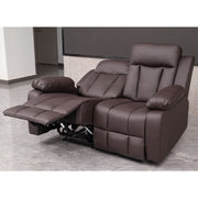 Brown PU Leather Pushback Recliner 2 Seater Sofa/3 Seater Sofa / Armchair Set