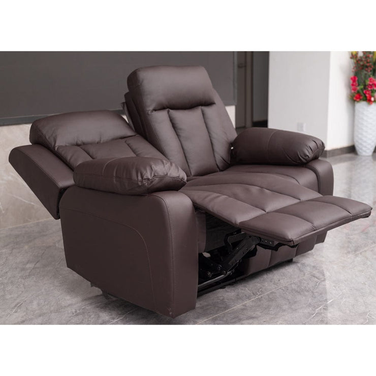 Brown PU Leather Pushback Recliner 2 Seater Sofa/3 Seater Sofa / Armchair Set