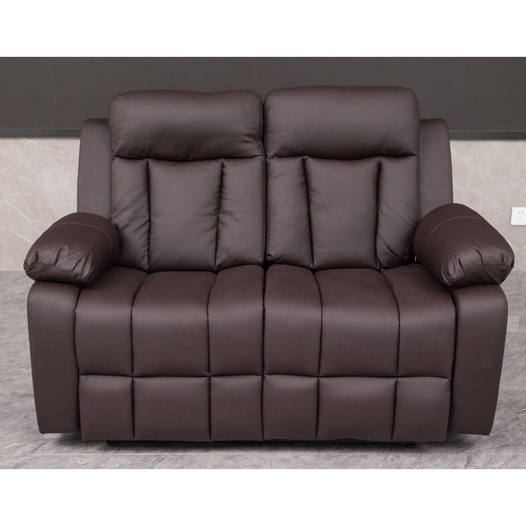 Brown PU Leather Pushback Recliner 2 Seater Sofa/3 Seater Sofa / Armchair Set