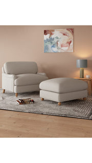 Bunburry Leisure Chair Upholstered Armchair With Ottoman