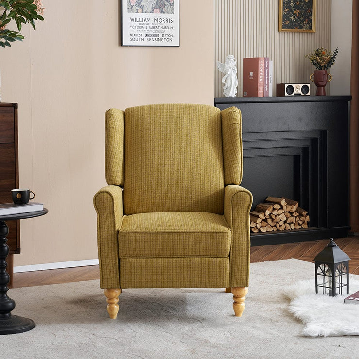 Ascot Velvet Pushback Recliner Chair