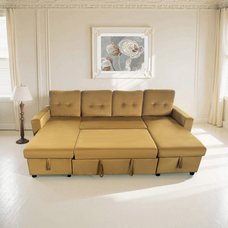 Essential Large U-Shape Storage Sofa Bed With Ottoman