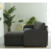 Anti-Scratching Microfibre Fabric Corner Sofa Storage Sofa 3 Seater Corner Sofa With Chaise