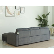 Anti-Scratching Microfibre Fabric Corner Sofa Storage Sofa 3 Seater Corner Sofa With Chaise