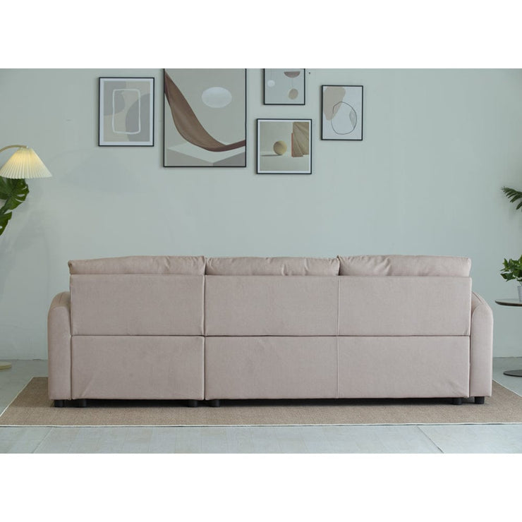 Anti-Scratching Microfibre Fabric Corner Sofa Storage Sofa 3 Seater Corner Sofa With Chaise