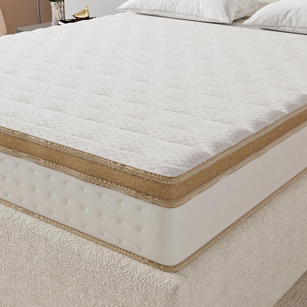 Double/King Breathable Pillow Top Mattress Medium Firm with Soft Fabric