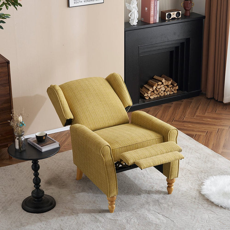 Ascot Velvet Pushback Recliner Chair