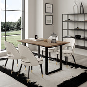 Belluno 180cm Extending Wooden Dining Table Set With 4-6 Seater Chairs