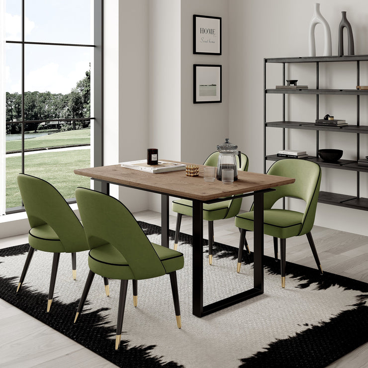 Belluno 180cm Extending Wooden Dining Table Set With 4-6 Seater Chairs