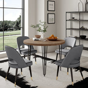 Belluno 4 Seater 120cm Round Dining Table  And Chairs Set