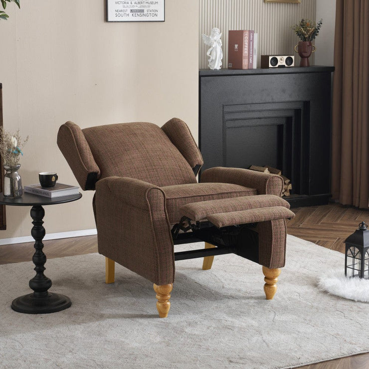 Ascot Velvet Pushback Recliner Chair