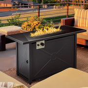 Outdoor Propane Gas Fire Pit Table With Rain Cover