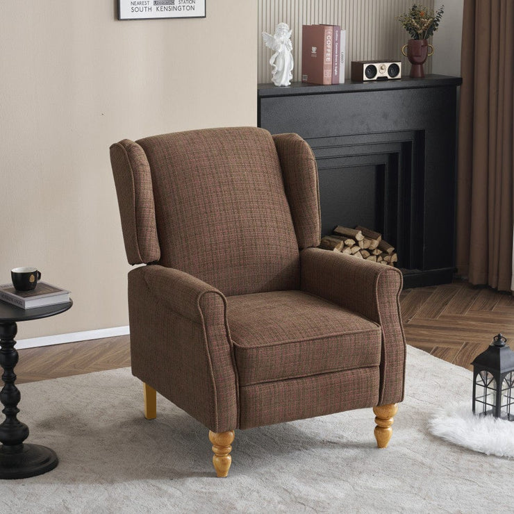 Ascot Velvet Pushback Recliner Chair