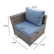 Aura Outdoor Rattan Garden Furniture Set In Grey