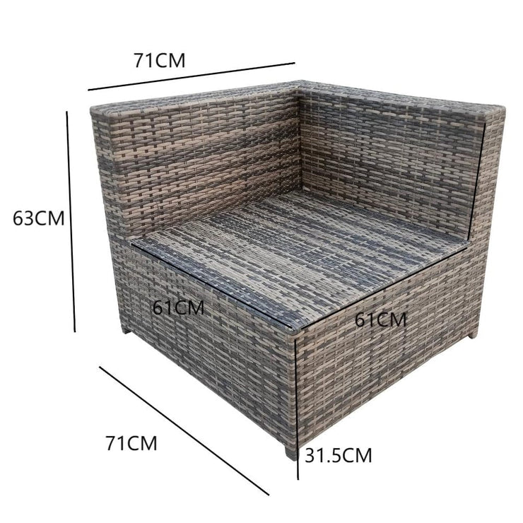 Aura Outdoor Rattan Garden Furniture Set In Grey