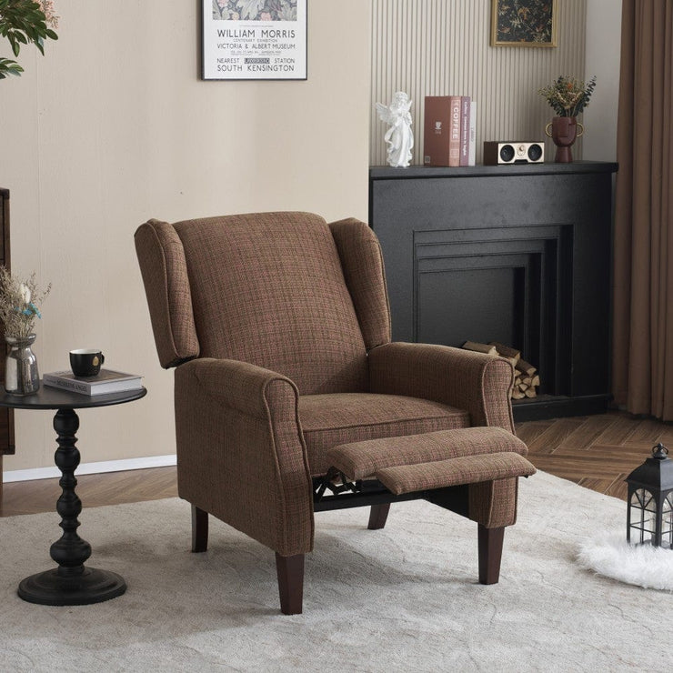 Ascot Linen Pushback Recliner Chair