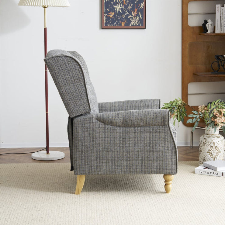 Ascot Velvet Pushback Recliner Chair