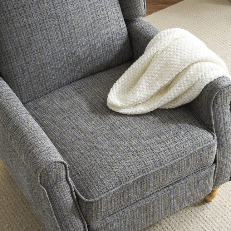 Ascot Velvet Pushback Recliner Chair