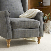 Ascot Velvet Pushback Recliner Chair